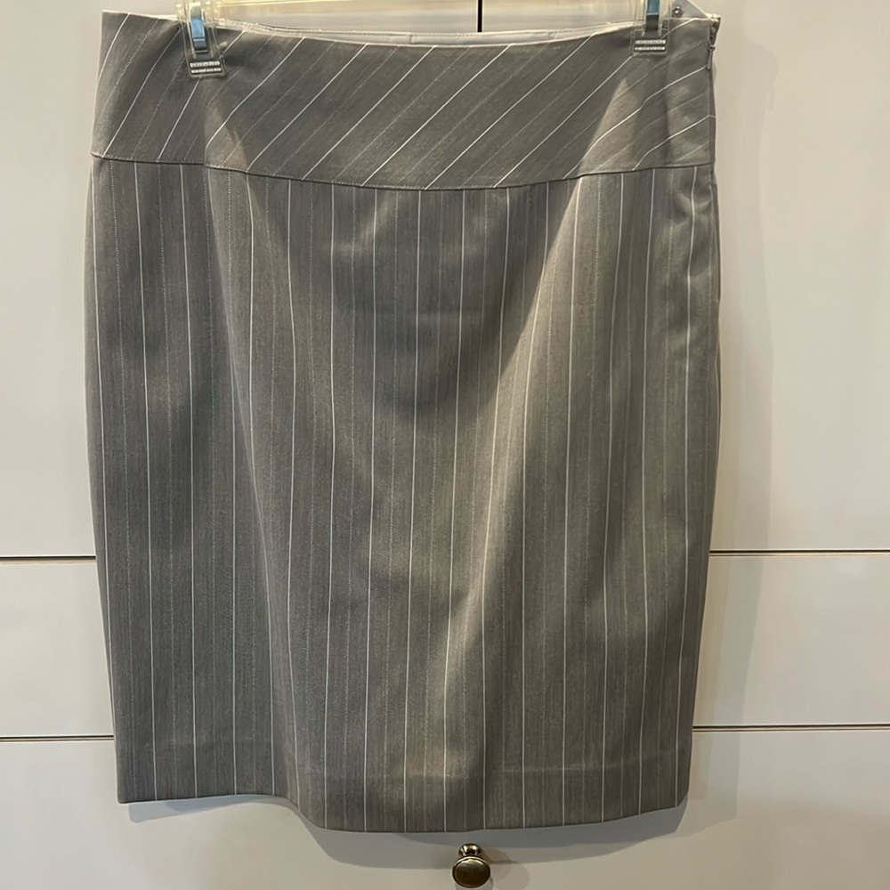 Beautiful cotton grey pinstripe skirt.  Perfect condition.